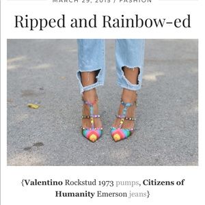 Valentino Rockstud heels rainbow edition